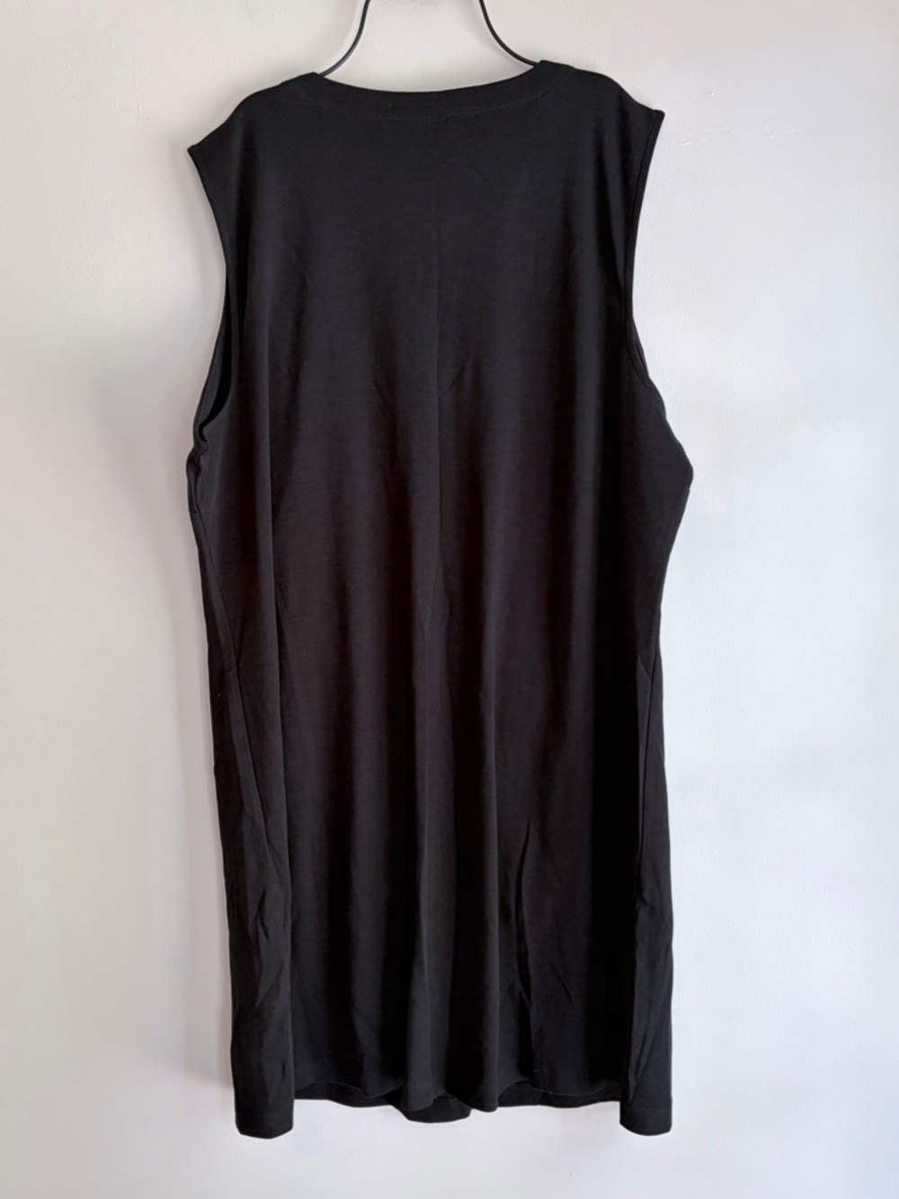 NWT New York & Company Black Sleeveless Cotton Knit Dress w/ Pockets Size XXL - Picture 5 of 8